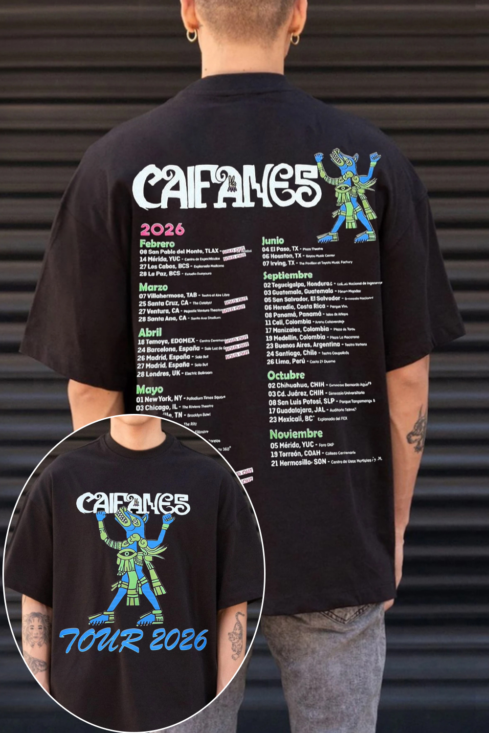 Caifanes Tour 2026 Tee