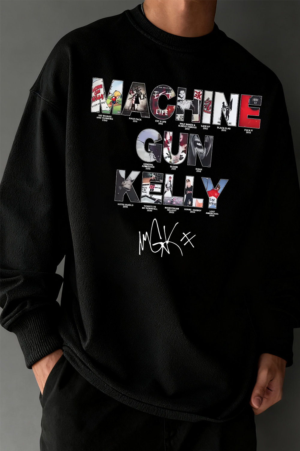 Mgk Round Neck Long-Sleeved T-Shirt