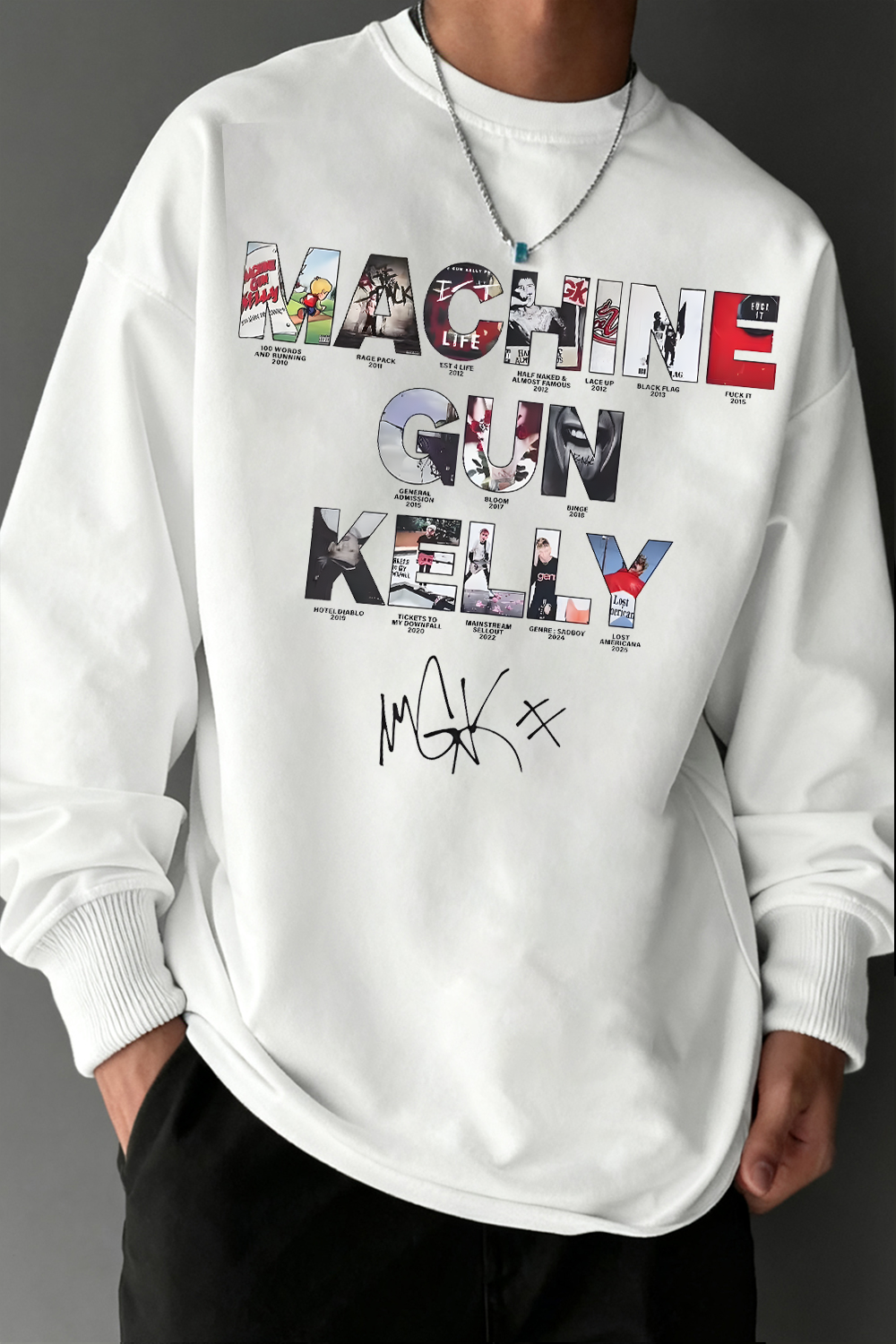 Mgk Round Neck Long-Sleeved T-Shirt
