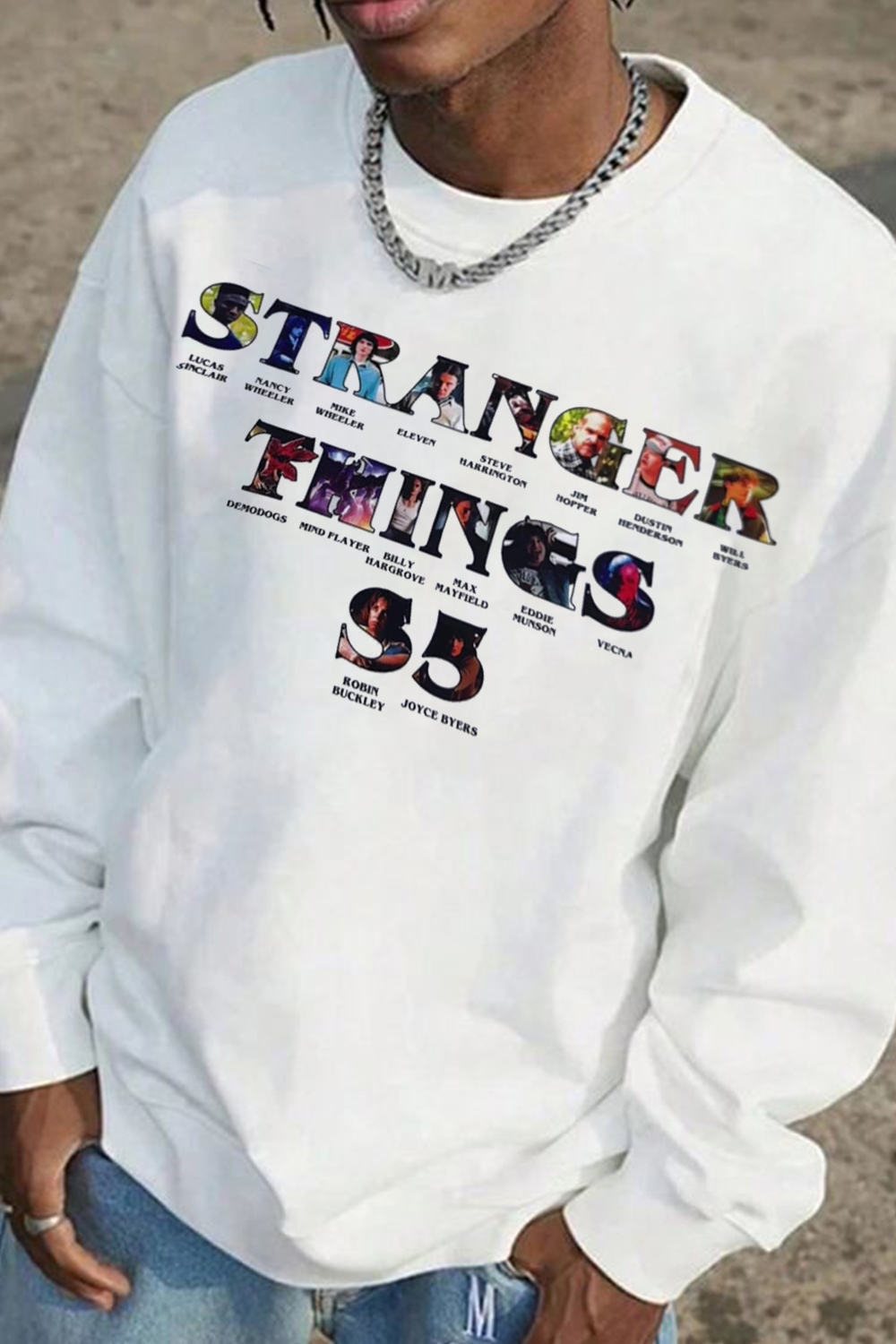 Stranger Thing Unisex Vintage Graphic Movie Stranger Sweatshirt