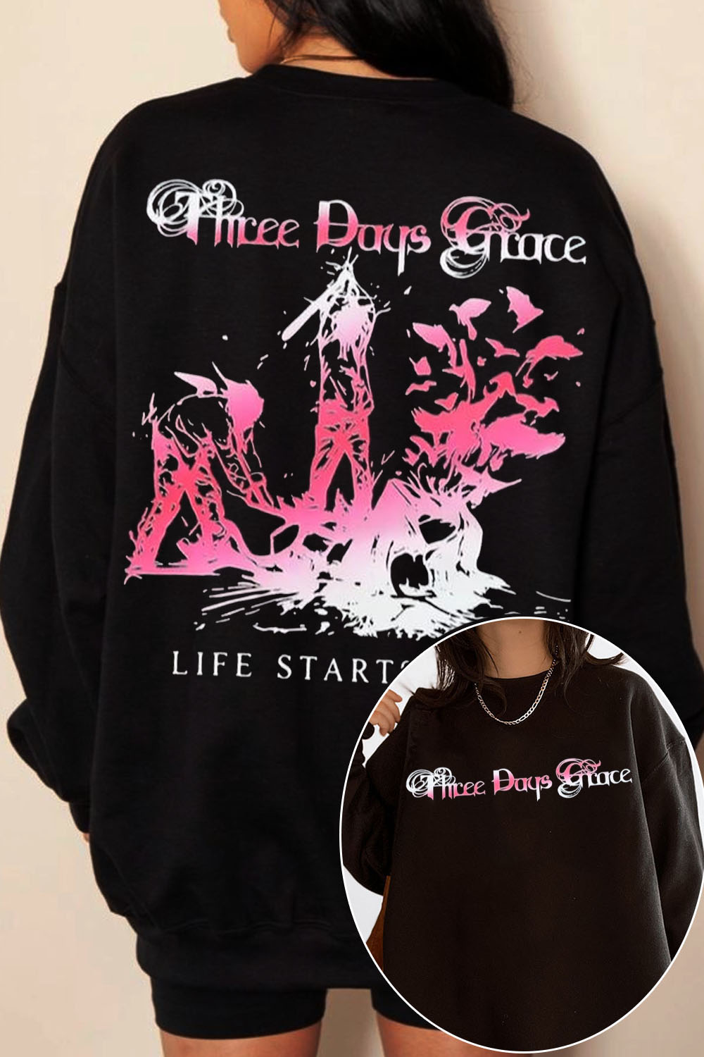 Three Days Grace Rock Band Sweatshirt