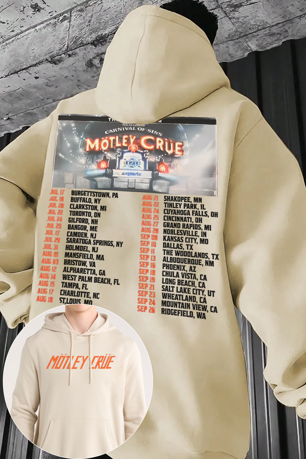 Motley Crue 2026 Tour Hoodie