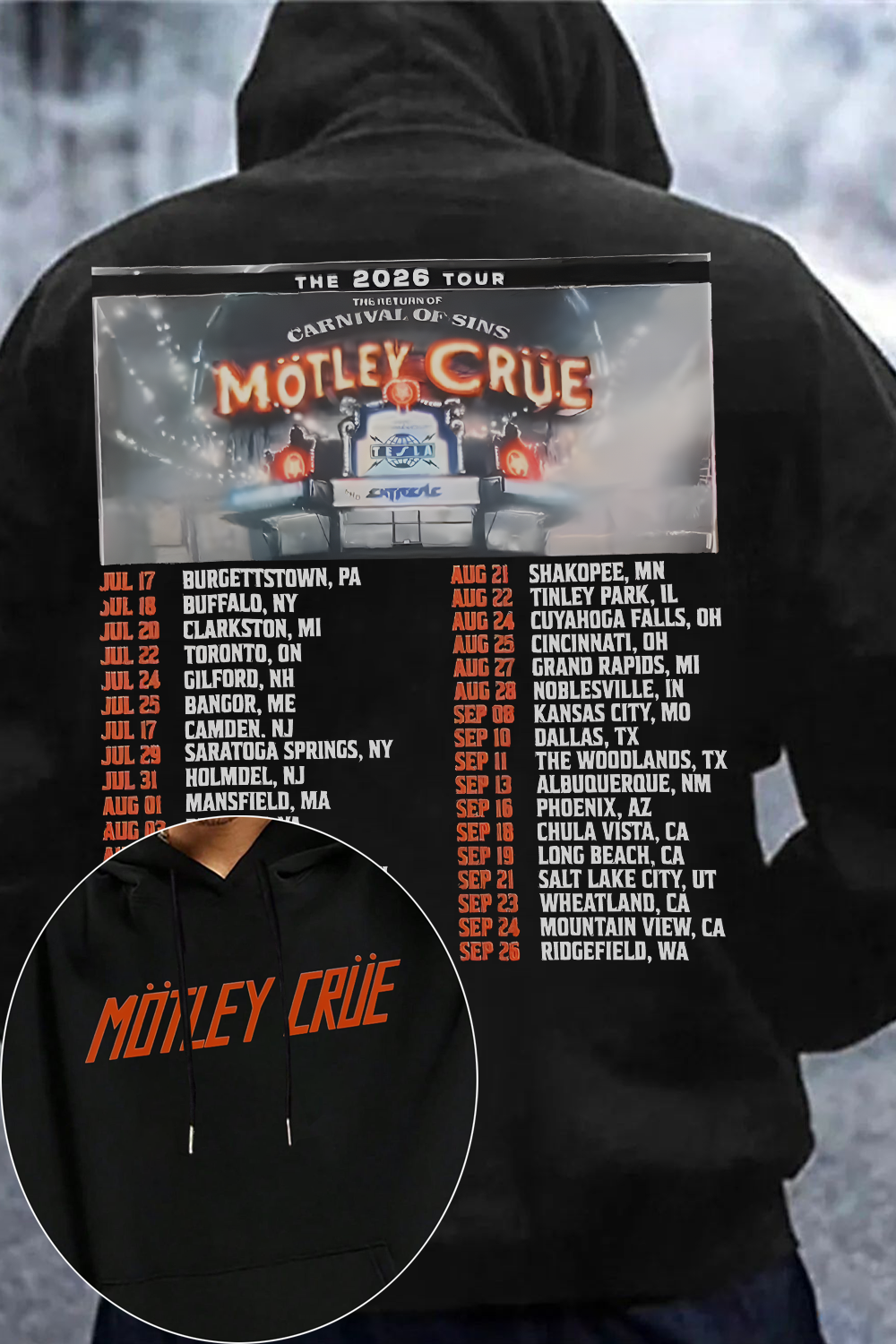 Motley Crue 2026 Tour Hoodie