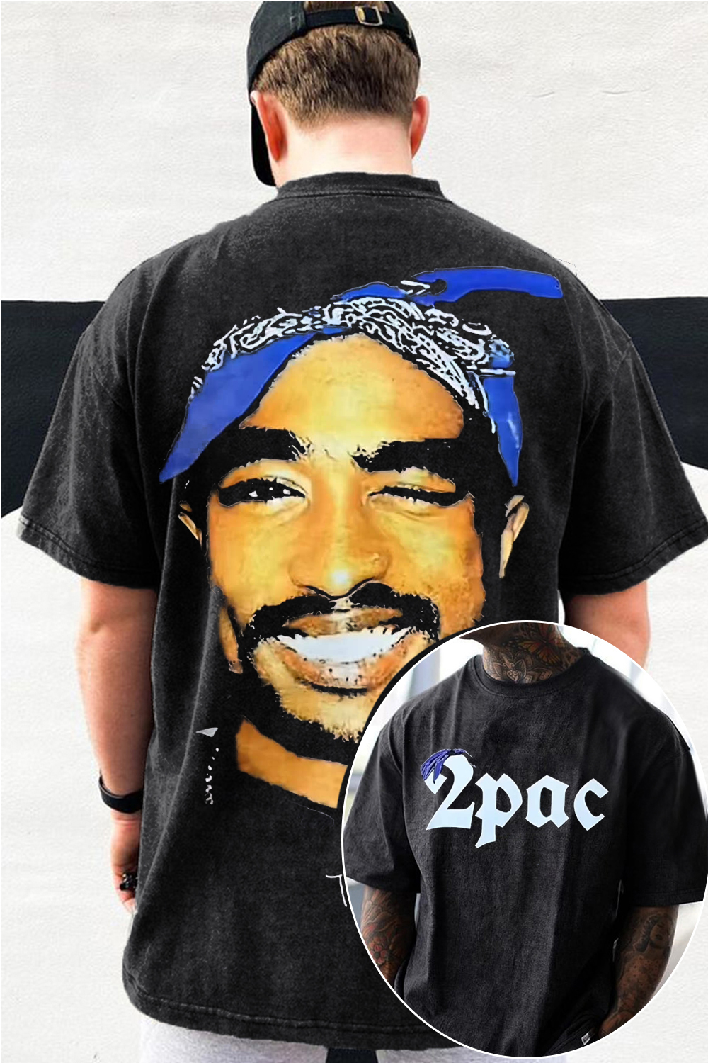 Rapper Tupac Washed Shirt 🔥🤘