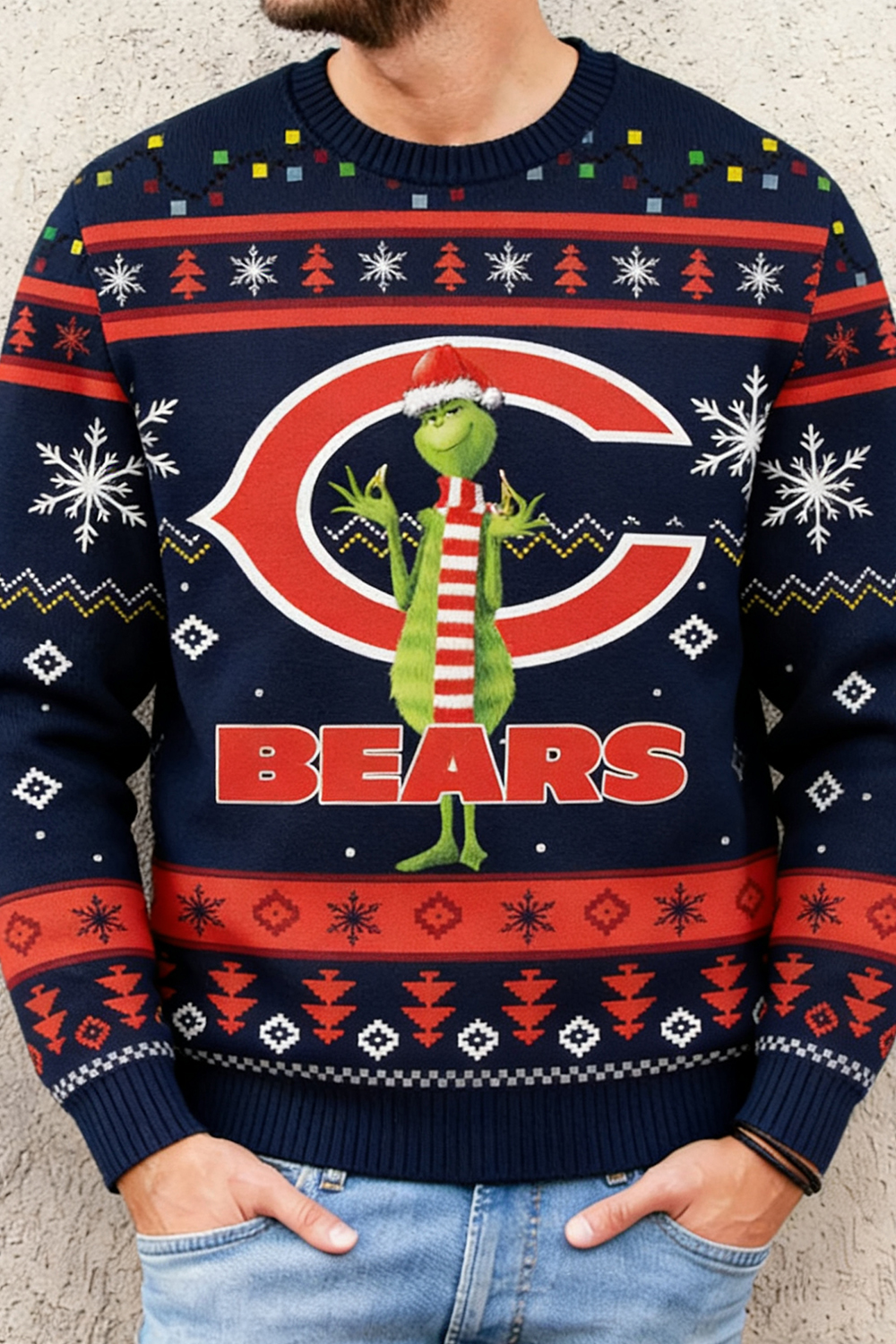 Ugly Christmas Sweater Chicago-Bears