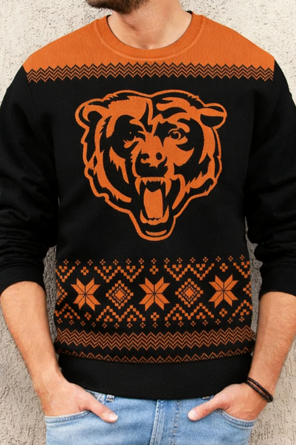 Men's football Chicago Bears Ugly Christmas Cosplay Sweater