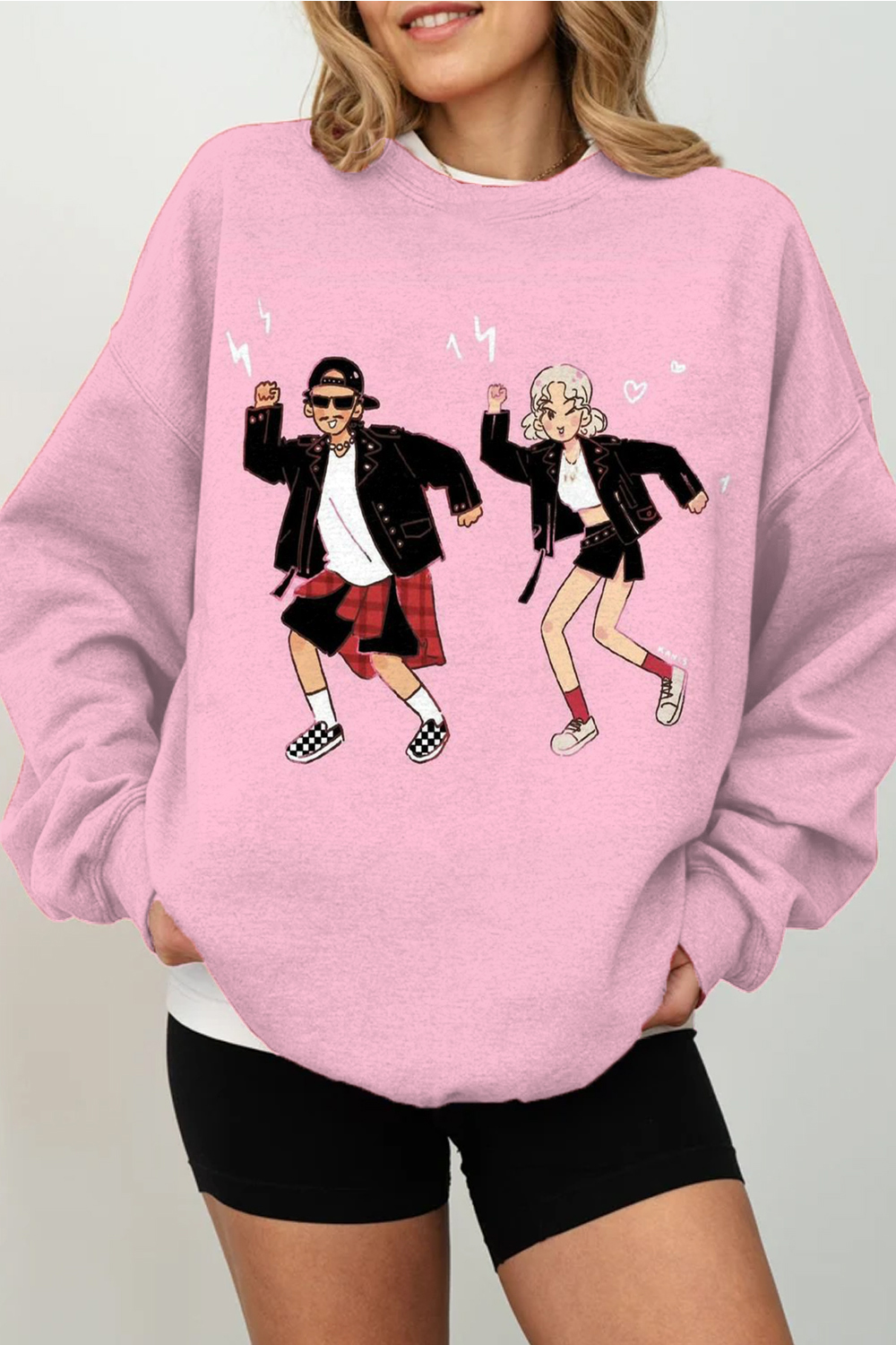 APT cute cartoon round neck long sleeve sweatshirt