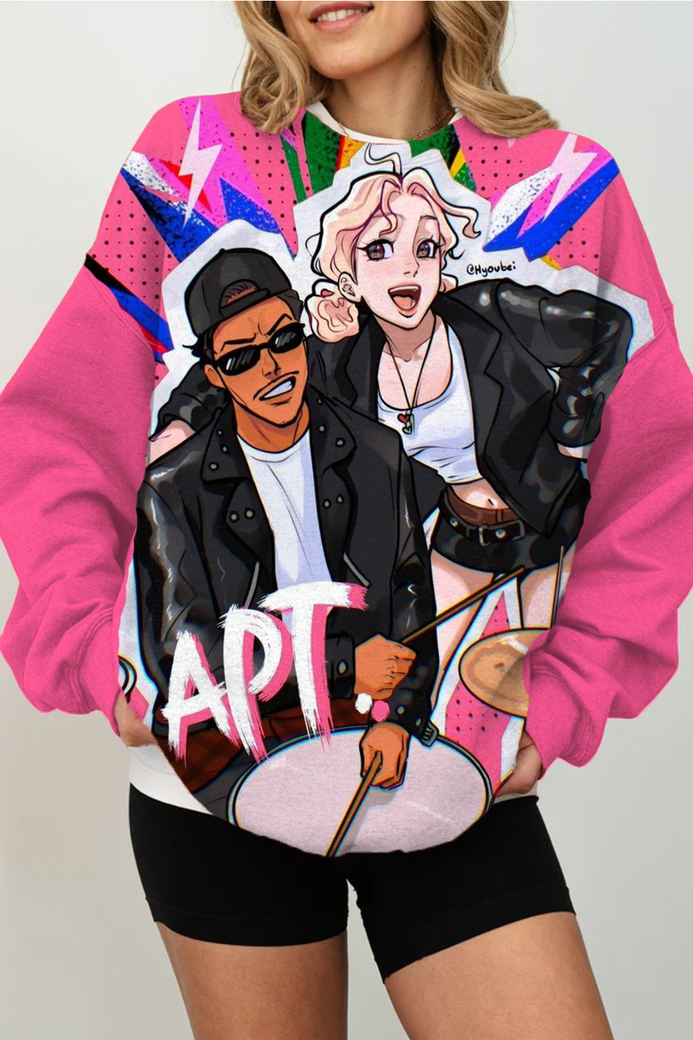 APT cute cartoon print long-sleeved sweatshirt