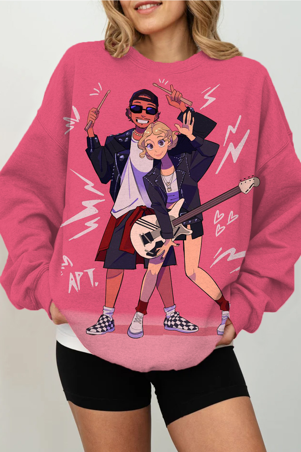 APT cartoon print long-sleeved sweatshirt