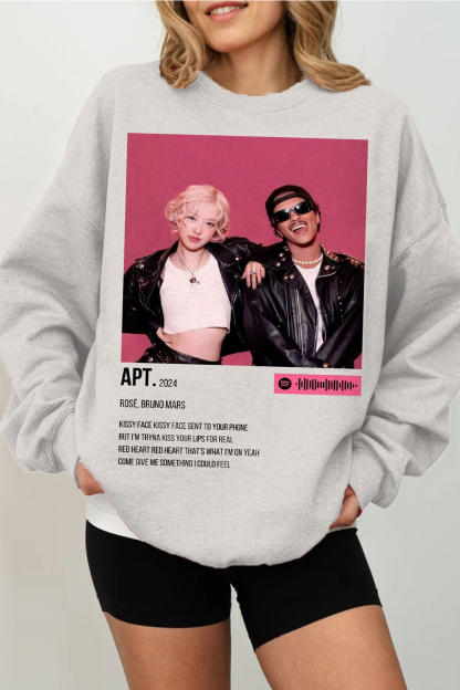 APT color block print girls long sleeve sweatshirt