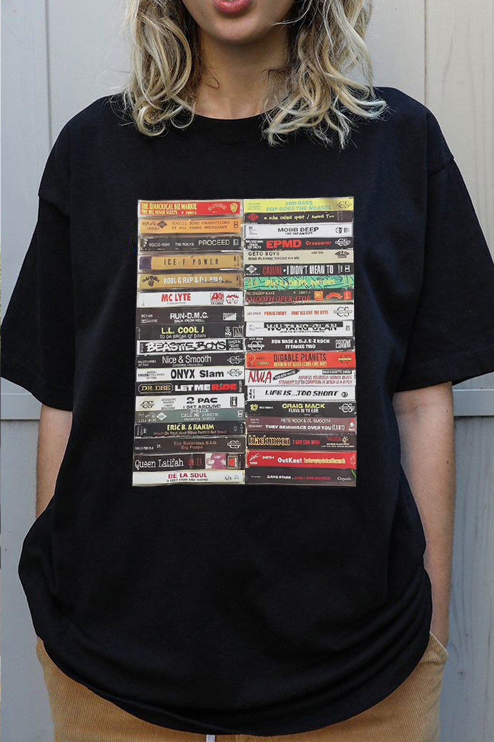 90'S RAP Printed Short Sleeve T-Shirt