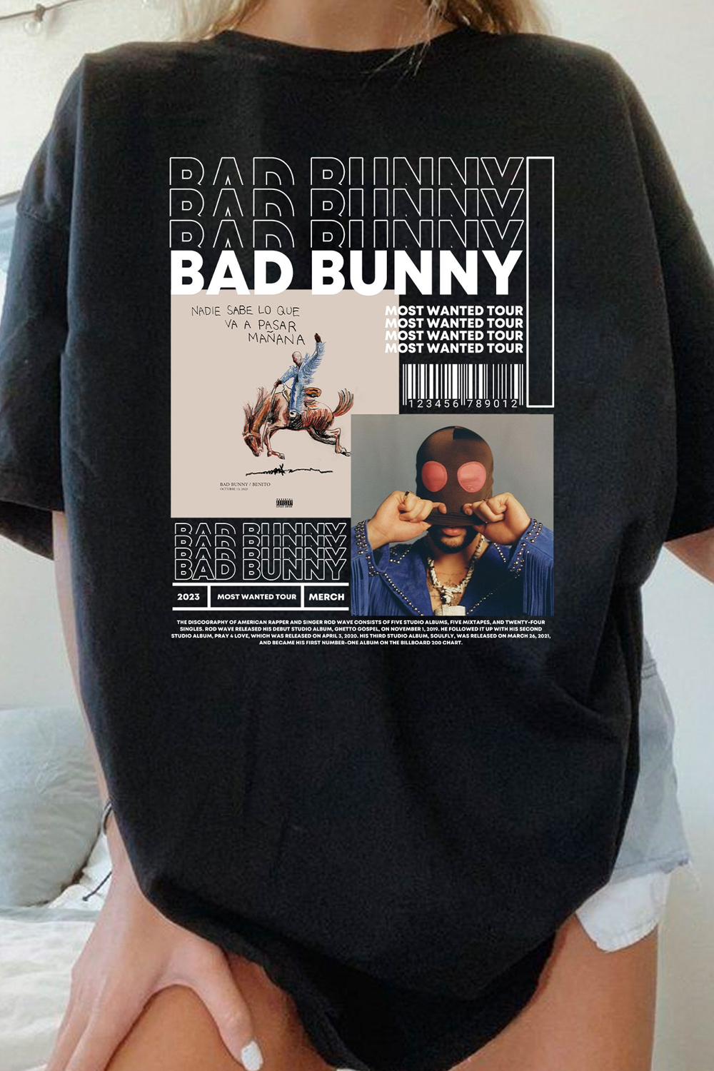 bad bunny poster T-shirt