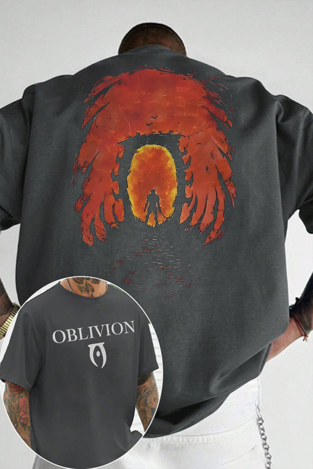 The Elder Scrolls Oblivion Remaster Washed Tee For Men