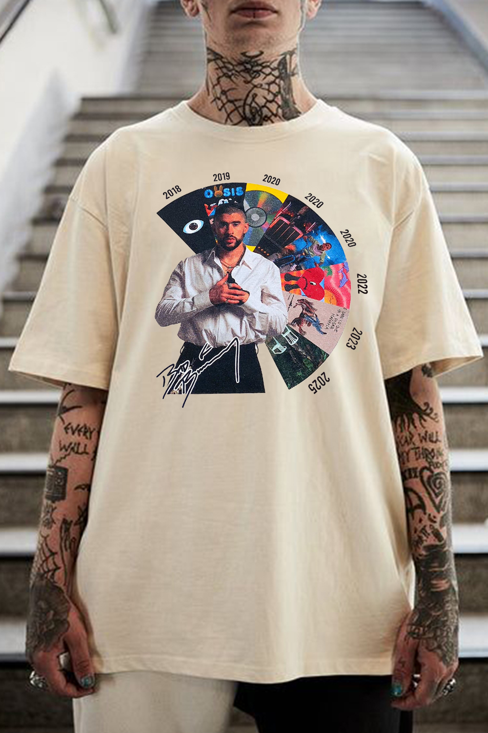 badbunny albums men's t-shirt