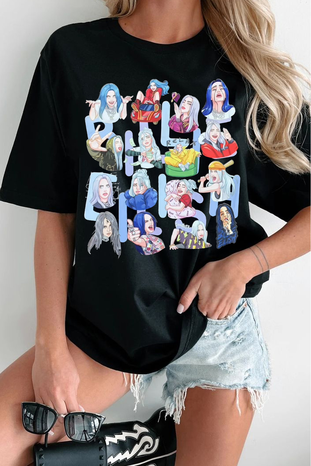 billie eilish concert short sleeve t-shirt