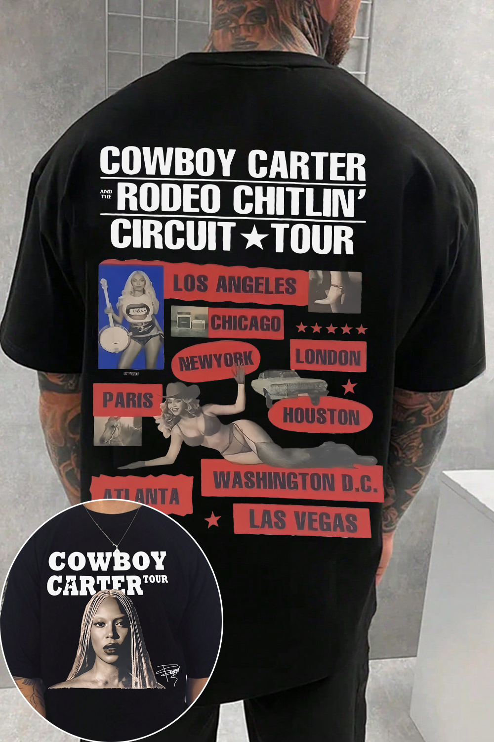 Beyoncé  Cowboy Carter Tour Tee For Men