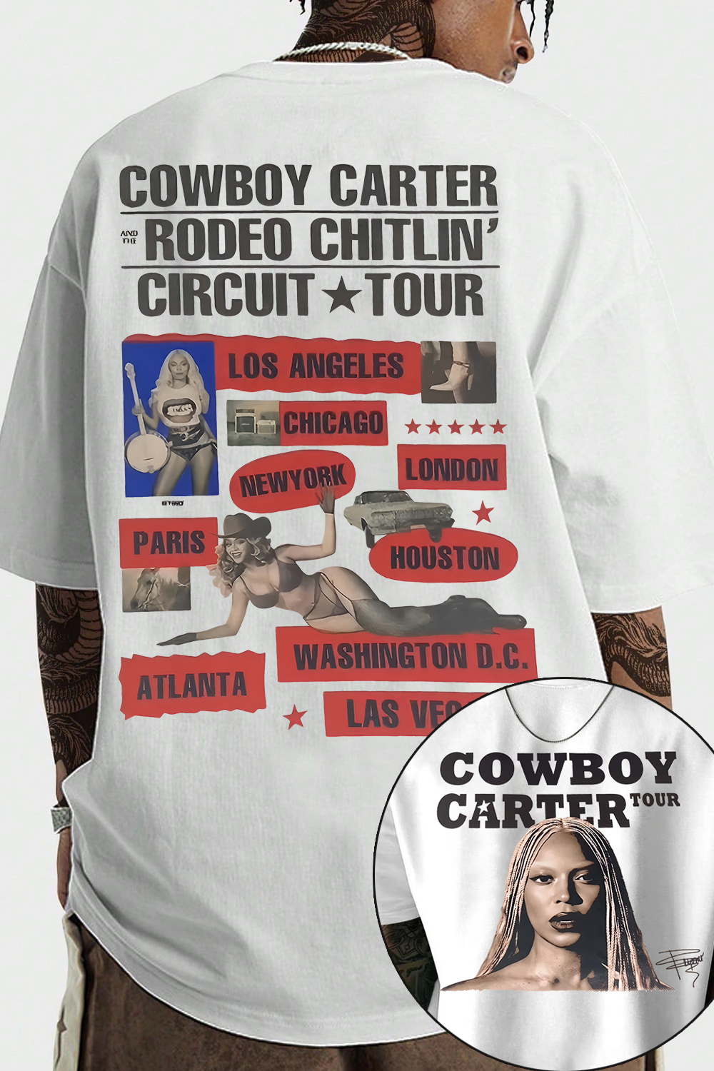 Beyoncé  Cowboy Carter Tour Tee For Men
