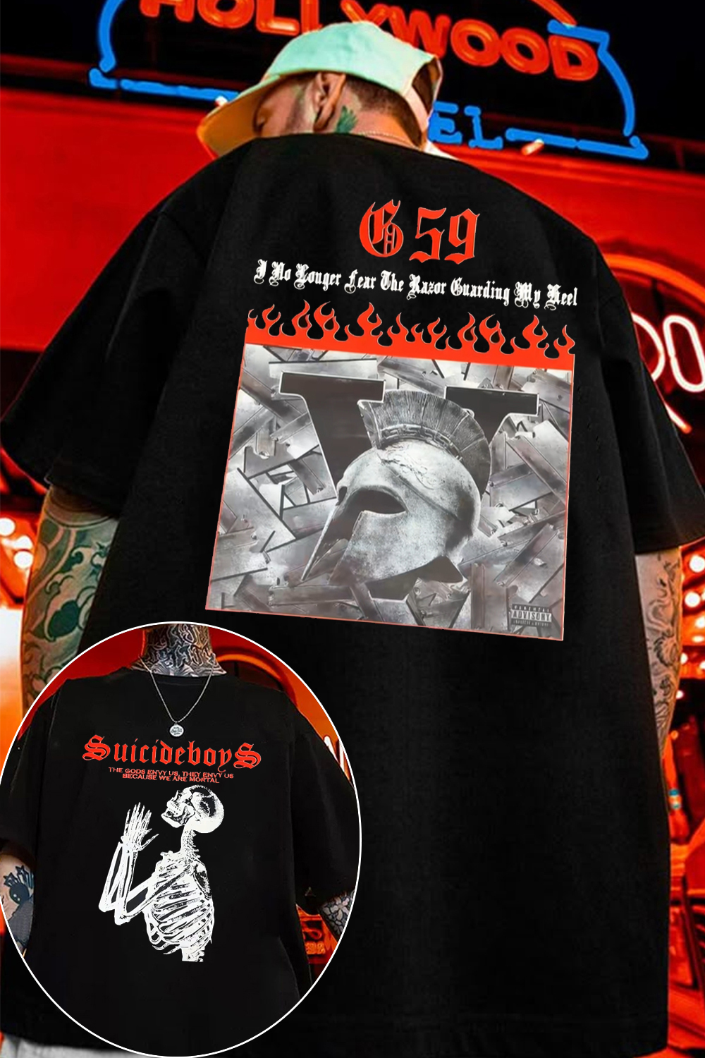 uicideboysmusic2 side printed T-shirt