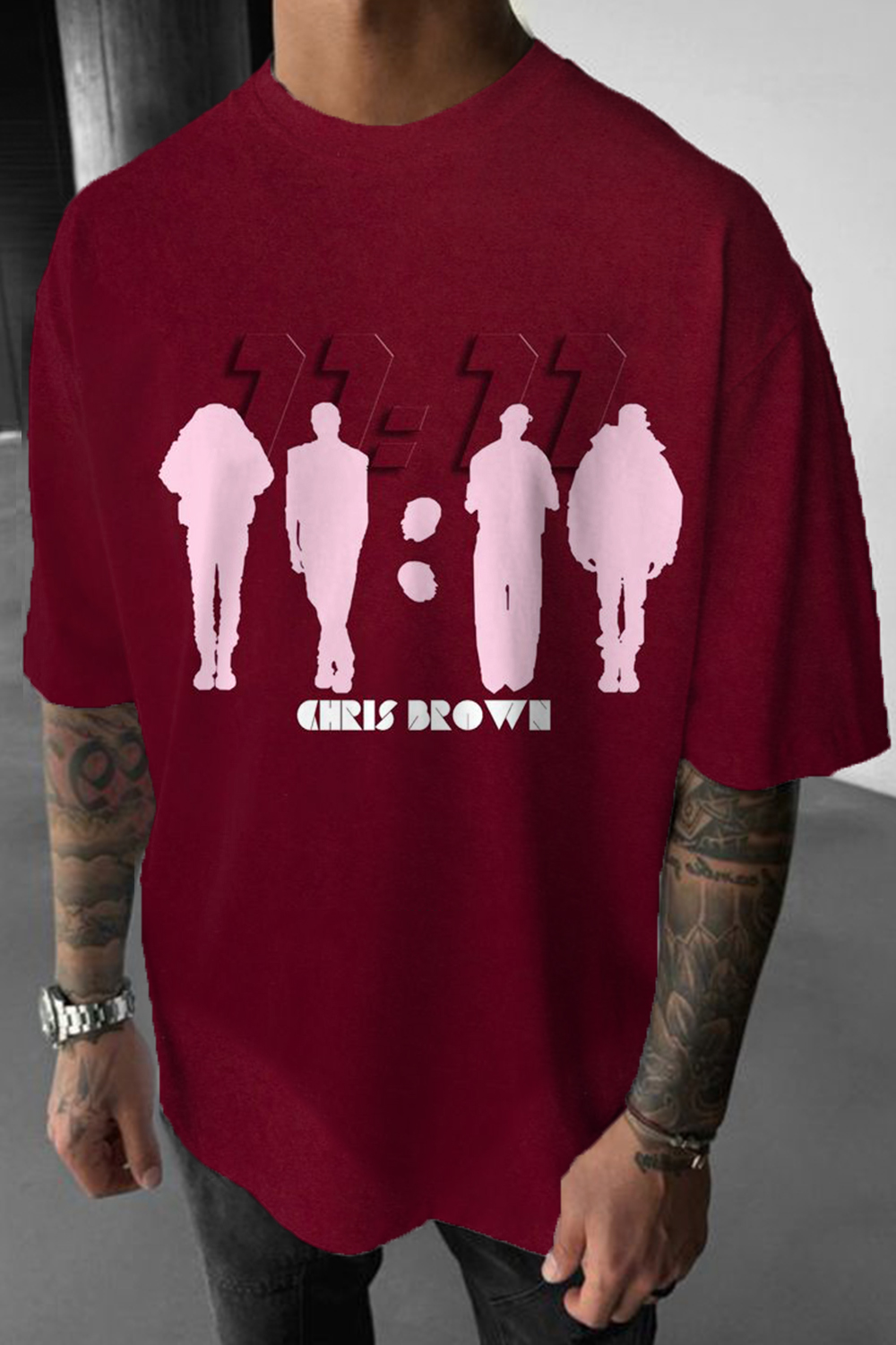 Chris Brown 11:11 Men's Crew Neck Printed Short Sleeve T-Shirt
