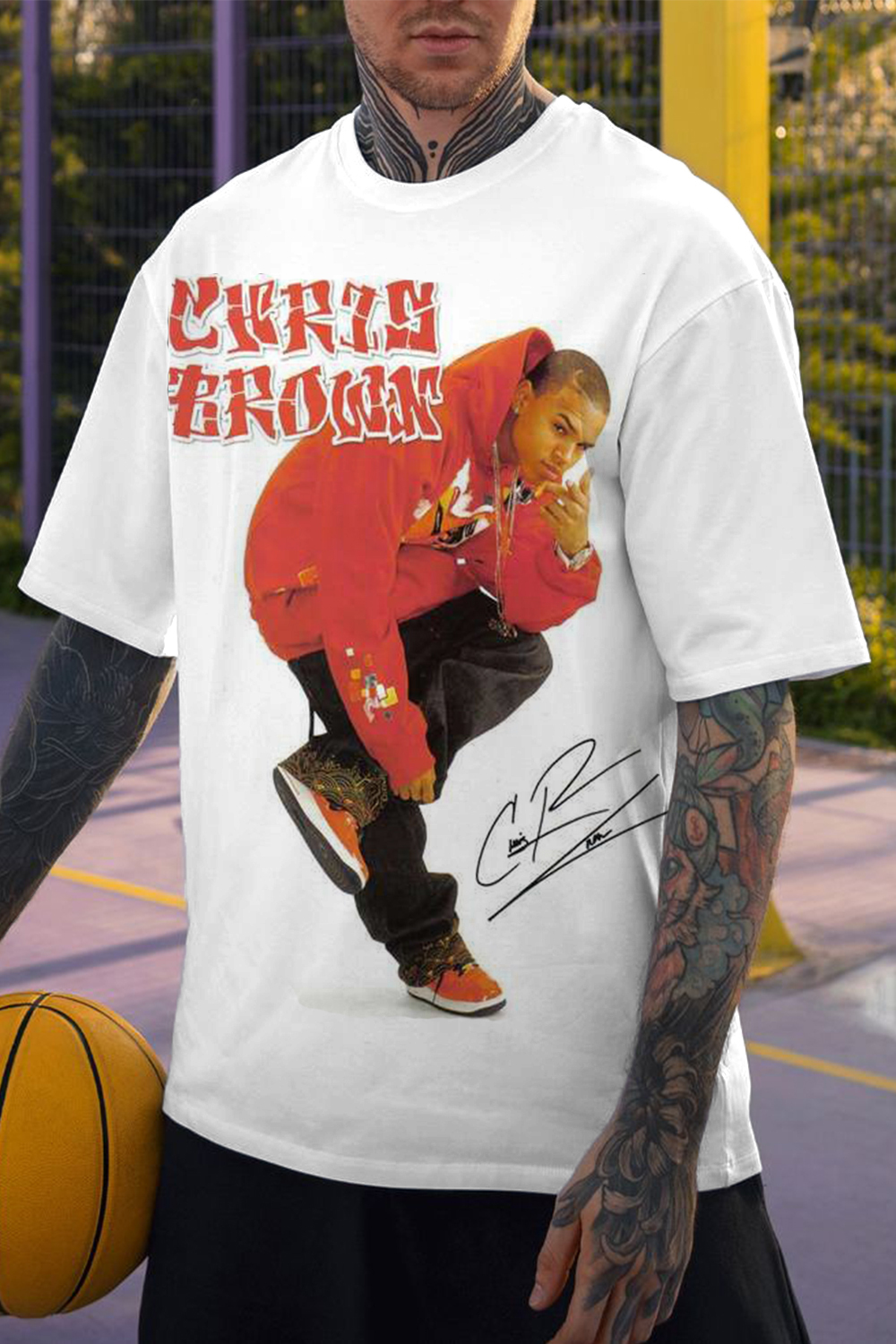 Chris Brown crew neck short sleeve T-shirt