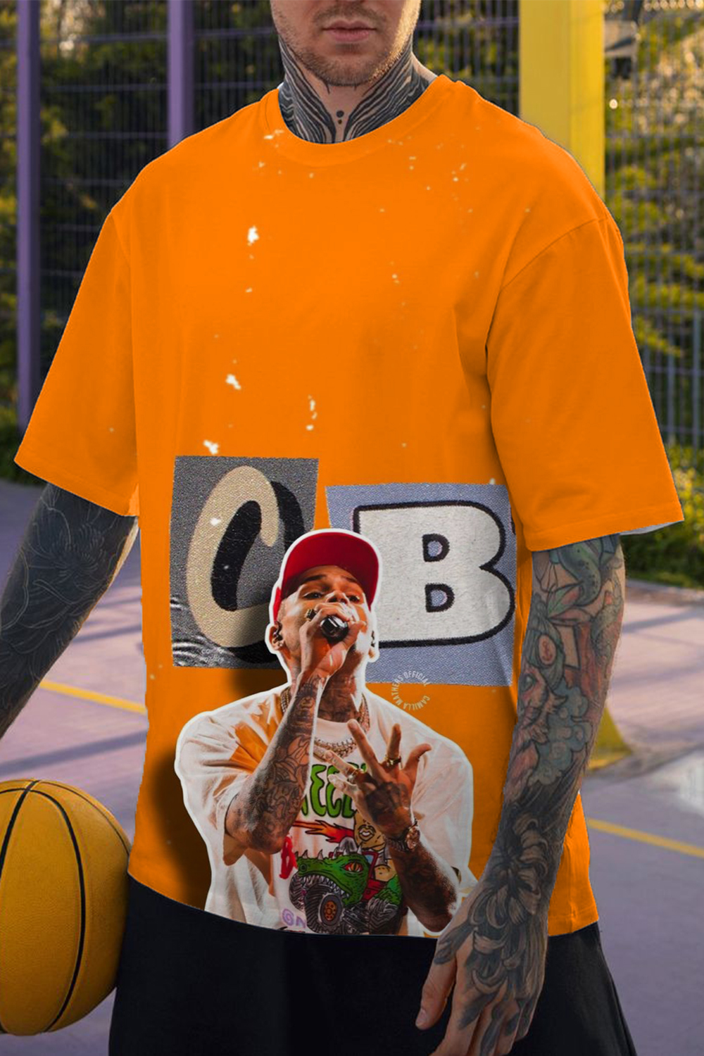 Personalized Chris Brown loose short-sleeved T-shirt