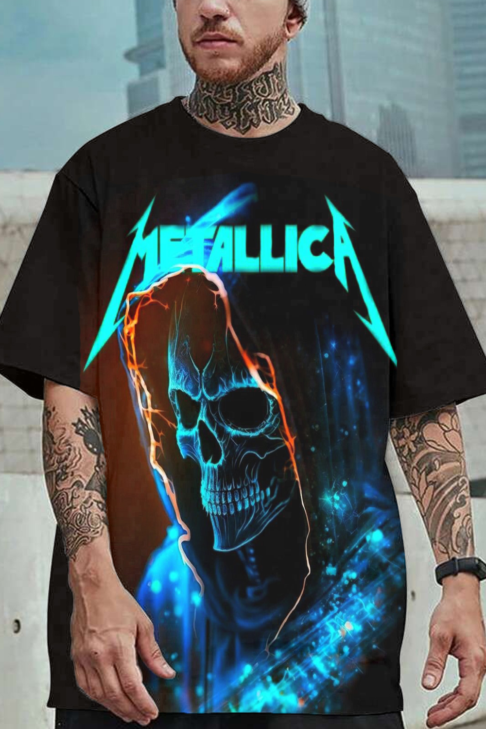 Metallica skull print short sleeve T-shirt