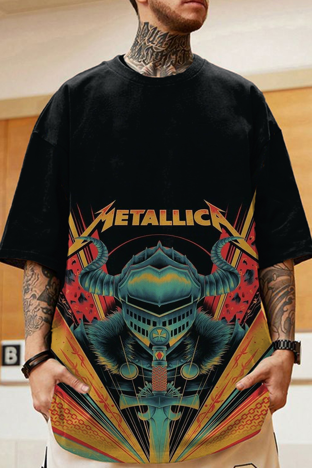 Metallica personalized print short-sleeved T-shirt