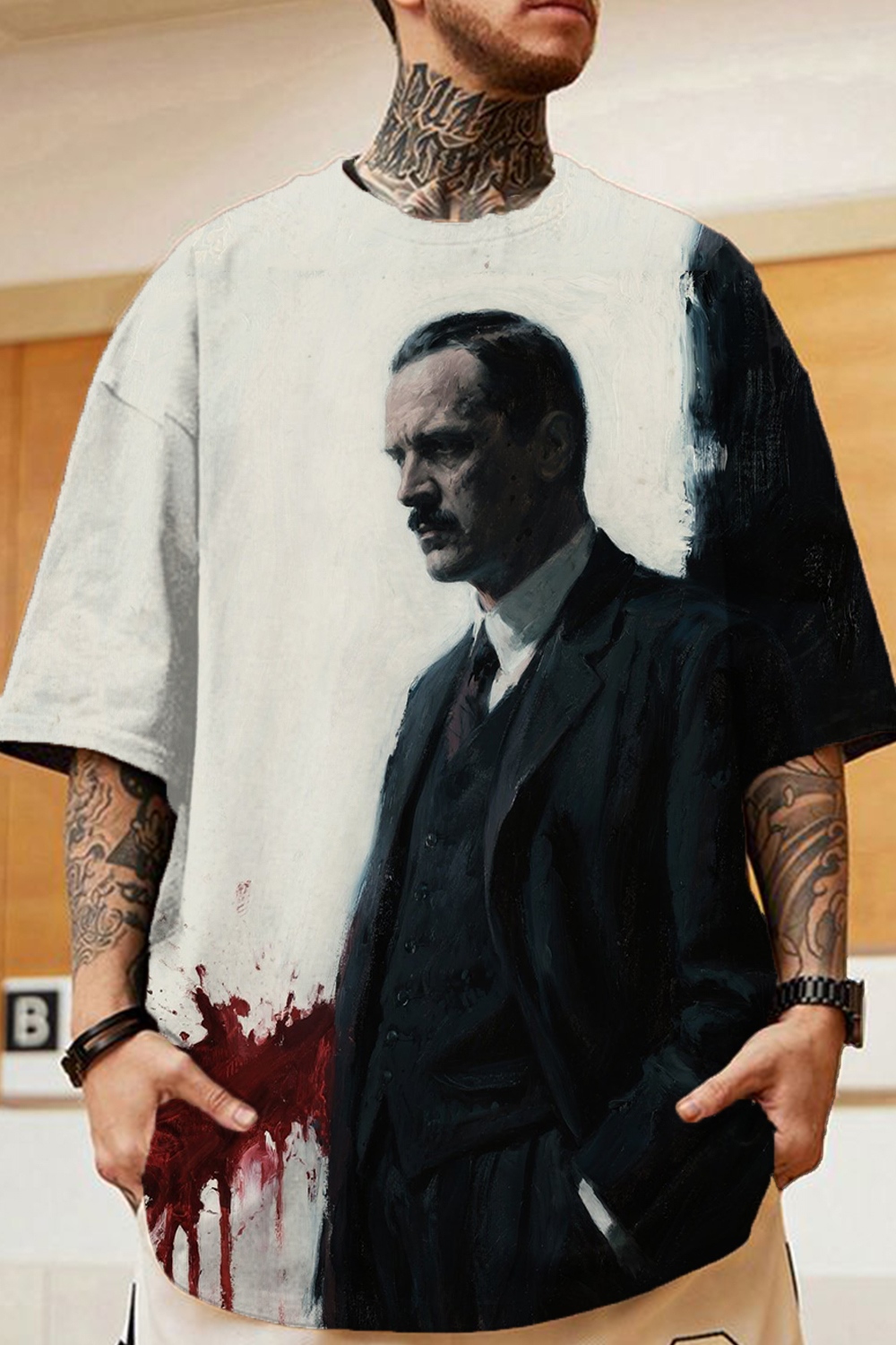 Peaky Blinders oil painting short-sleeved T-shirt