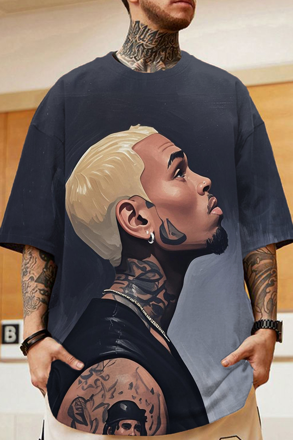 CB oil painting personality T-shirt