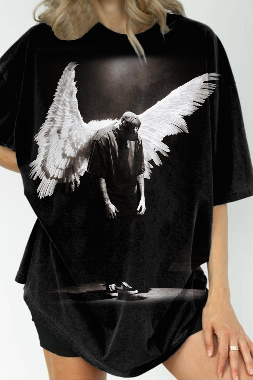 Chris Brown Angel Loose Short Sleeve T-Shirt