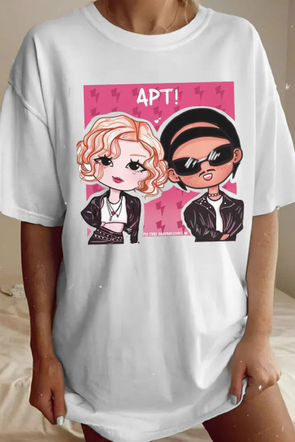 APT cartoon round neck short sleeve T-shirt