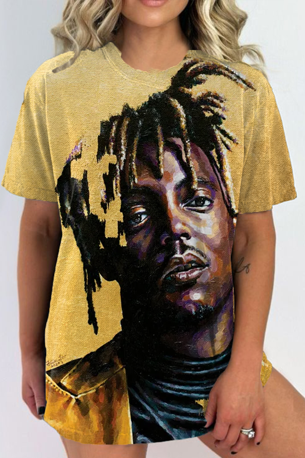 juice world oil painting short sleeve t-shirt