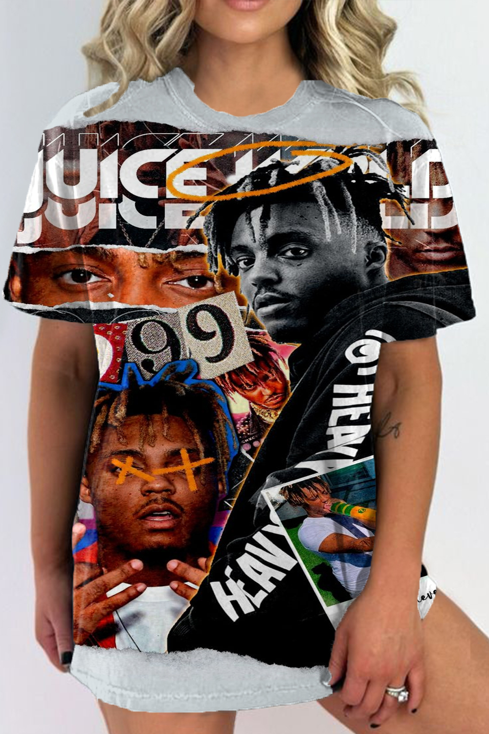 juice world poster personality loose ladies t-shirt