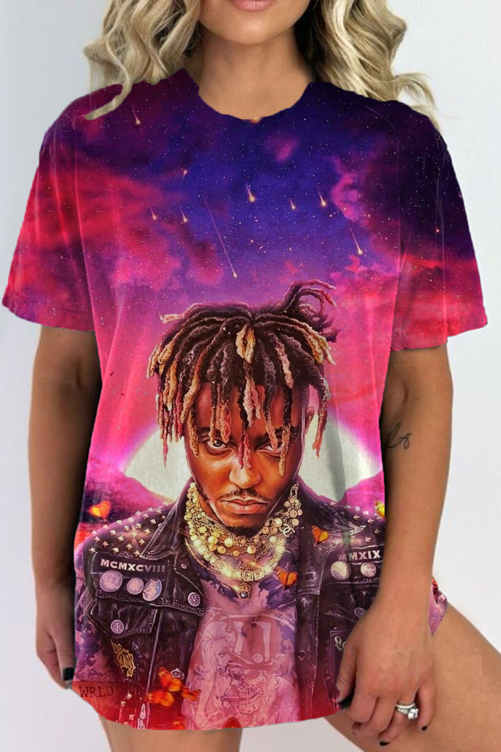 juice world round neck ladies t-shirt