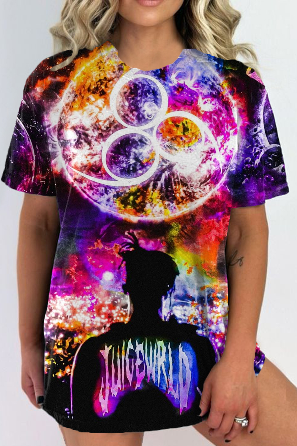 juice world-999 colorful round neck ladies t-shirt