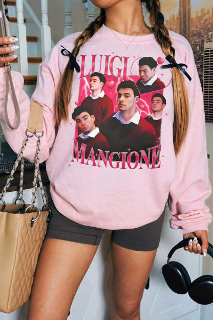 Luigi Mangione Valentines Day Graphic Sweatshirt For Women