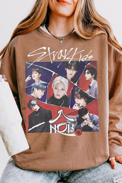 Stray Kids Album World Domination Graphic Sweatshirt For Women