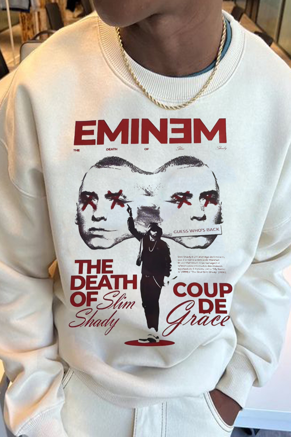 Eminem personalized letter sweatshirt
