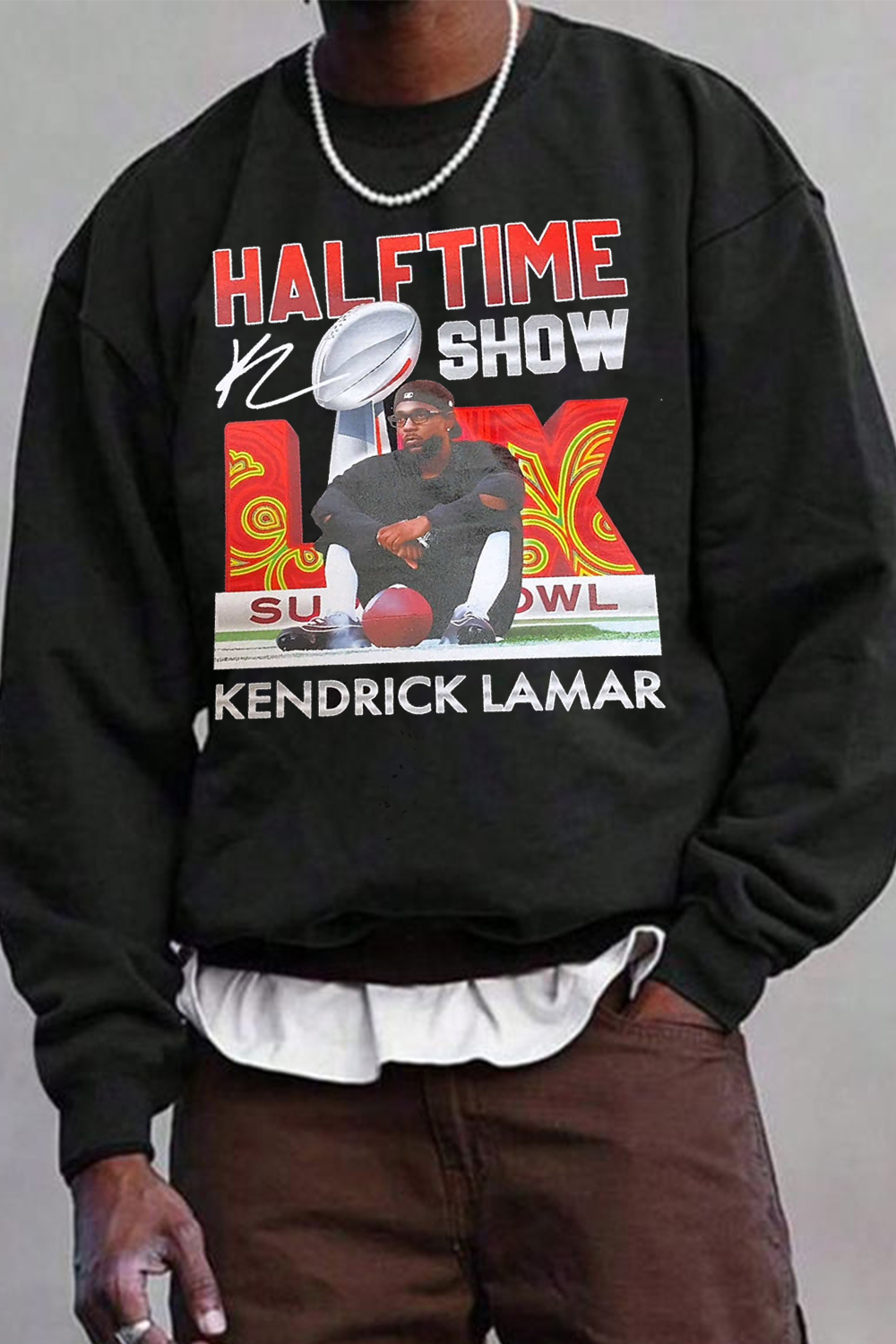 kendricklamar super bowl men's sweatshirt