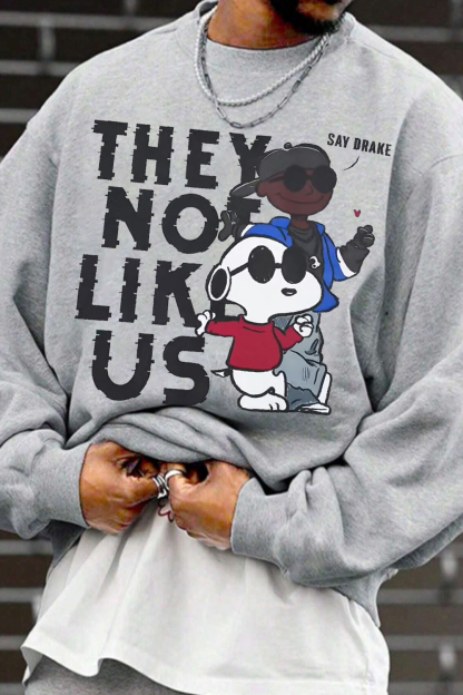 kendrick Snoopy long sleeve crew neck sweatshirt