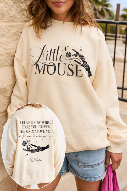 darkromance double-sided printed crew neck sweatshirt
