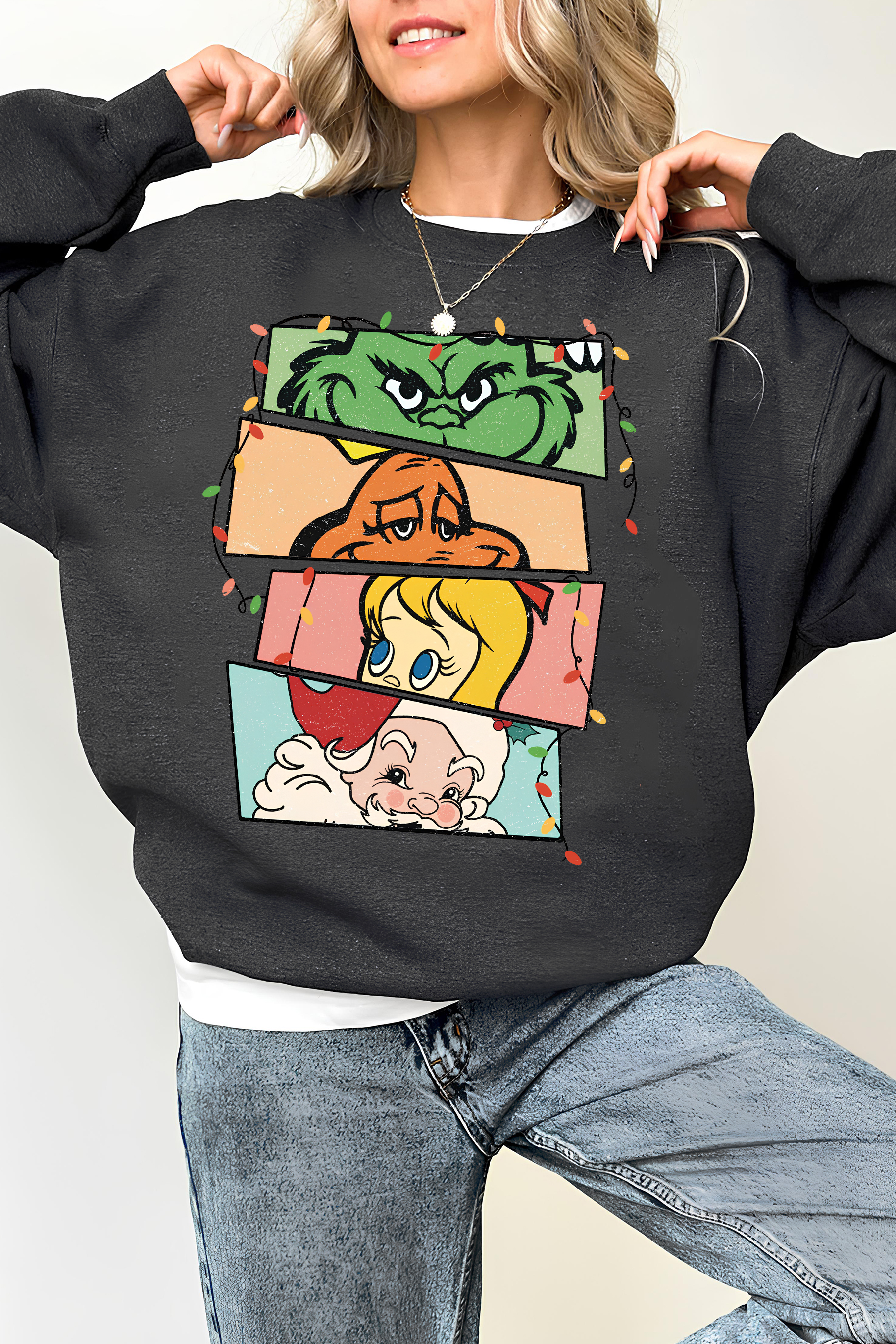 Merry Christmas Retro Merry Girncmas Sweatshirt For Women