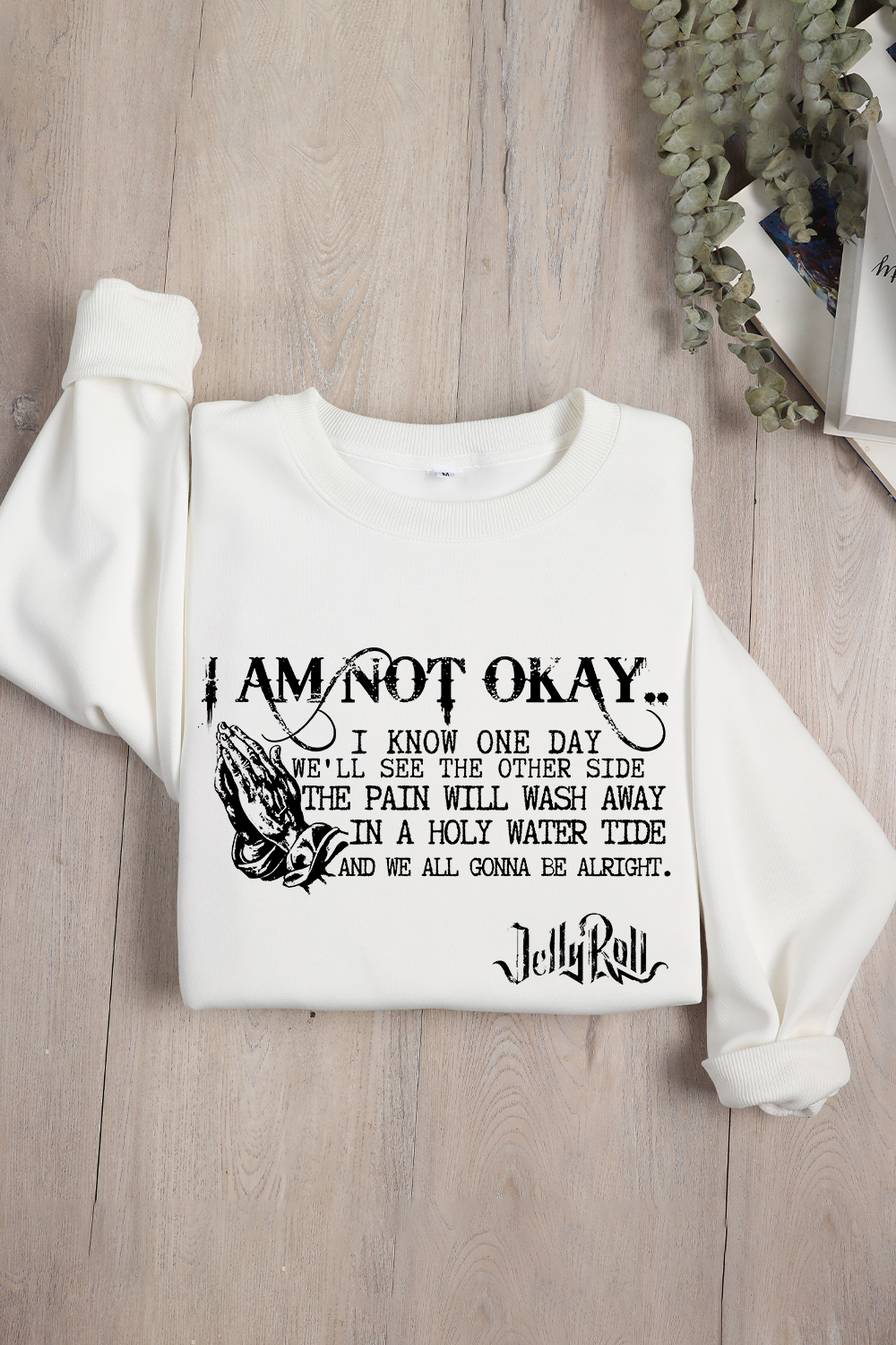 I am not okay Jelly Roll Fleece Sweatshirt For Women
