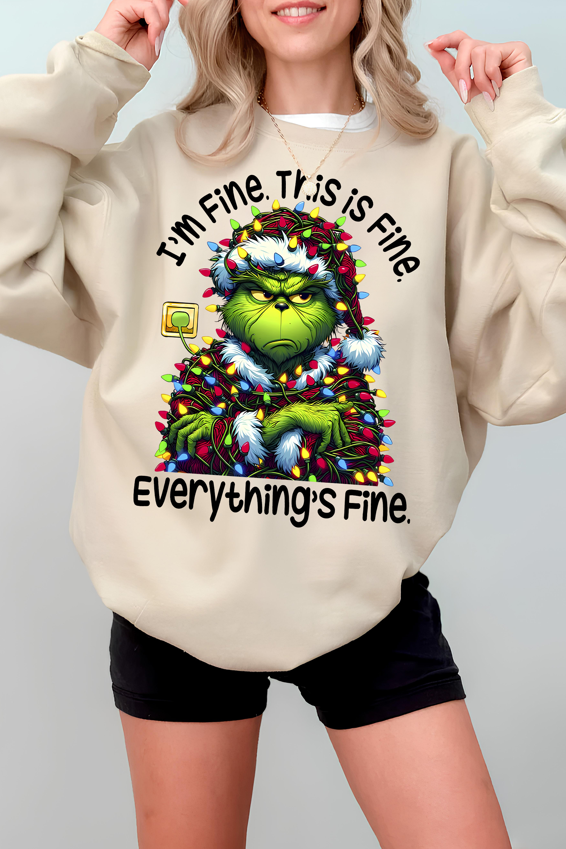 Funny Grinch Fleece Sweatshirt For Women