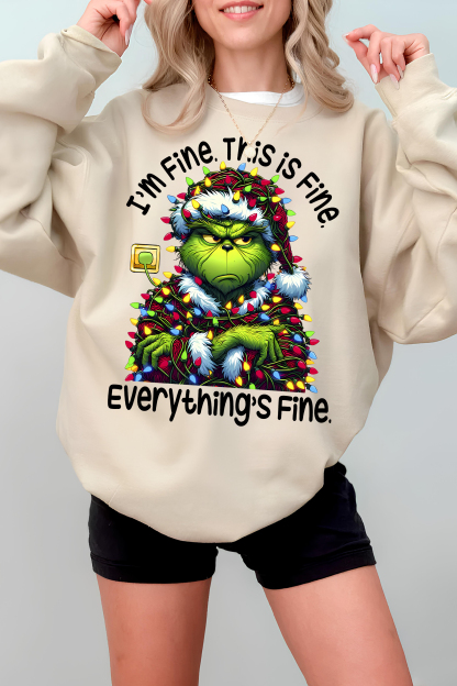 Funny Grinch Fleece Sweatshirt For Women