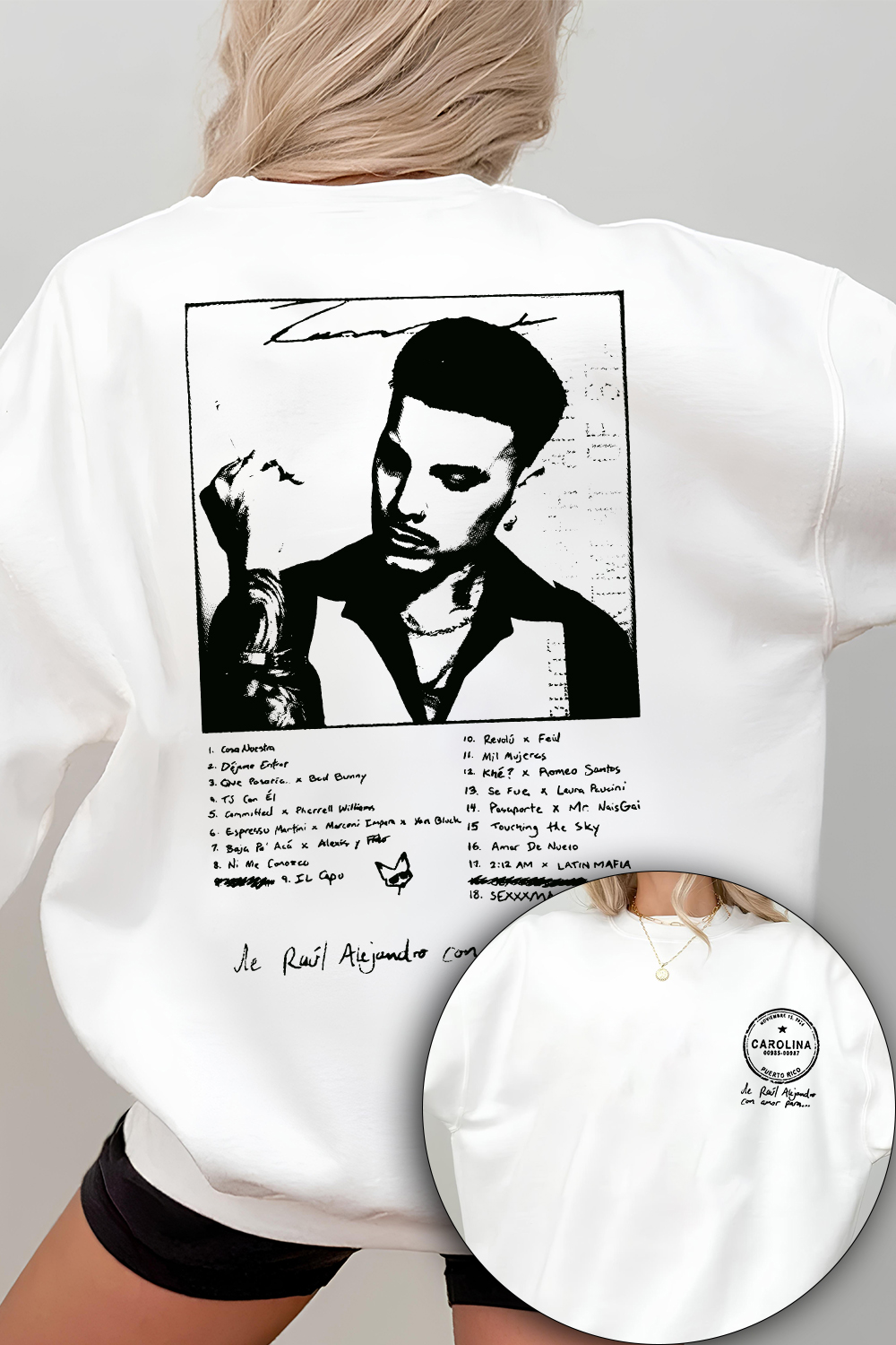 Rauw Alejandro Cosa Nuestra Fleece Sweatshirt For Women