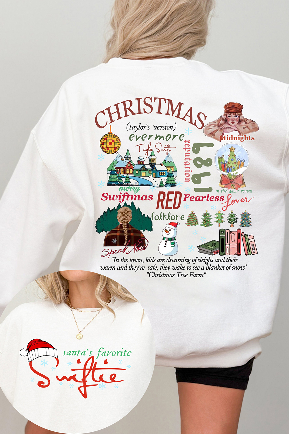 Merry Christmas Season Swiftmas Fleece Sweatshirt For Women