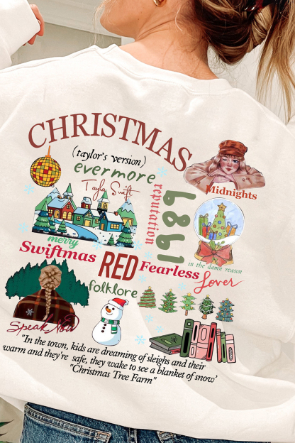 Merry Christmas Season Swiftmas Fleece Sweatshirt For Women