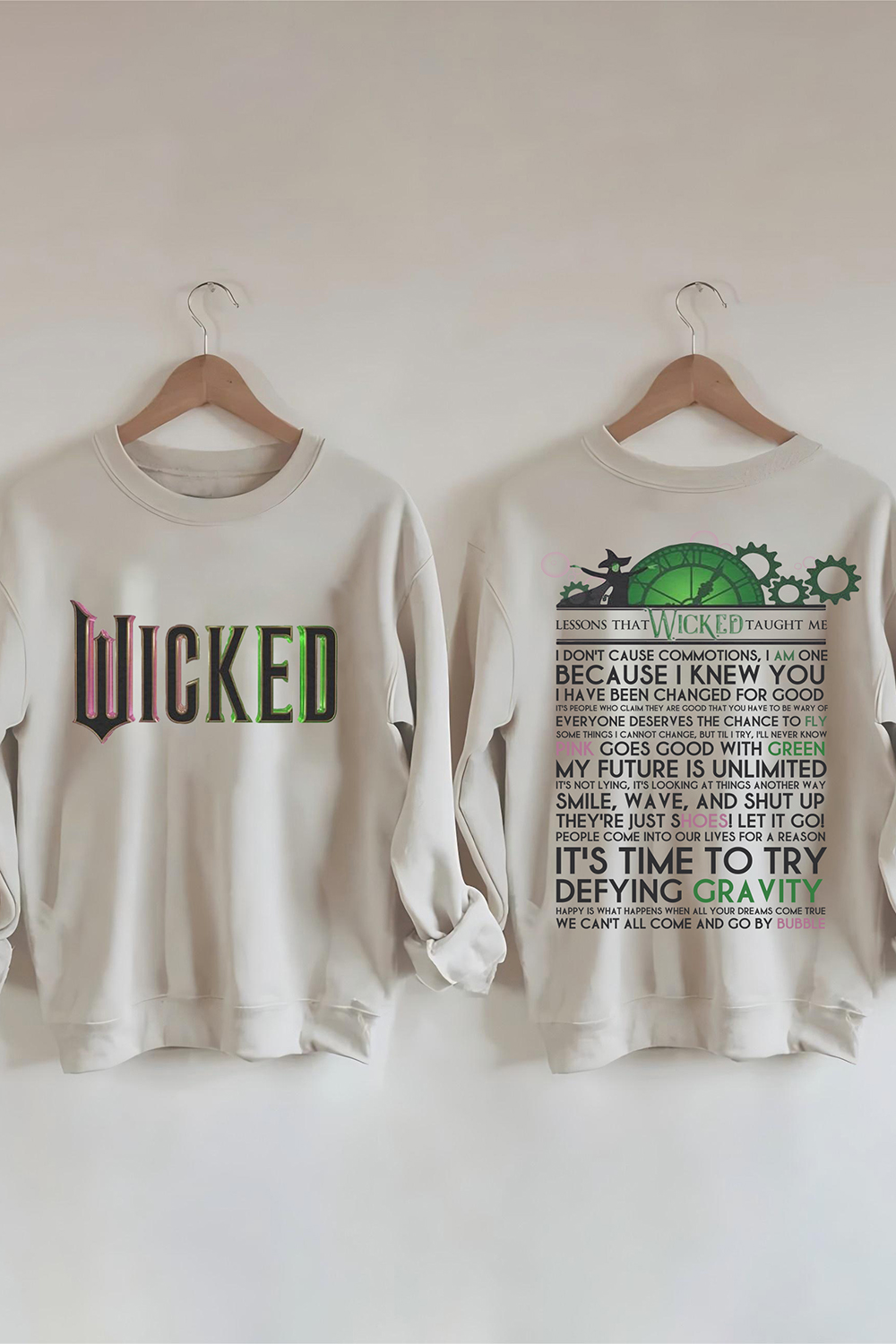 Wicked Defy Gravity  Fleece Sweatshirt For Women