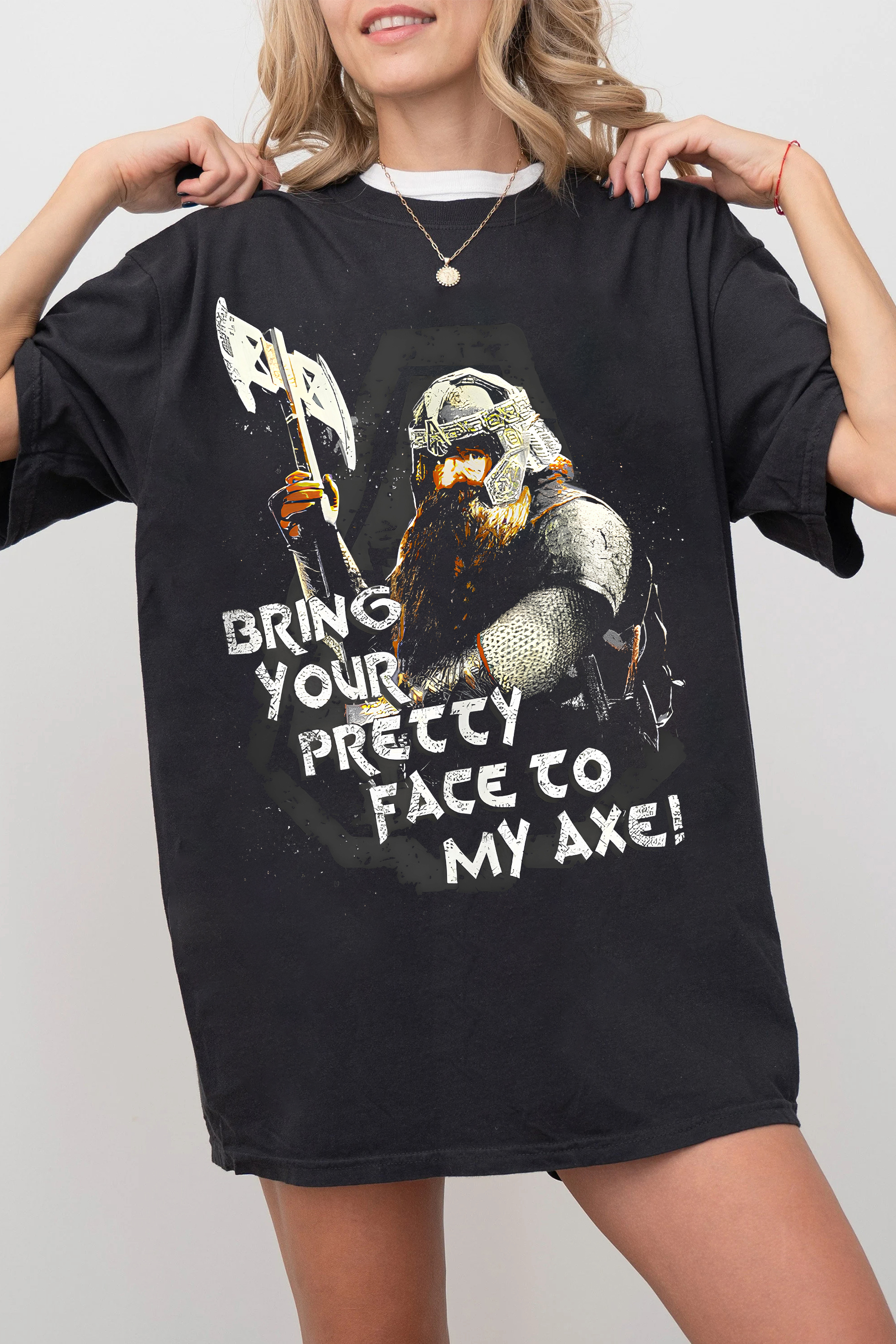 Bring Your Pretty Face To My Axe LOTR Tee For Women 